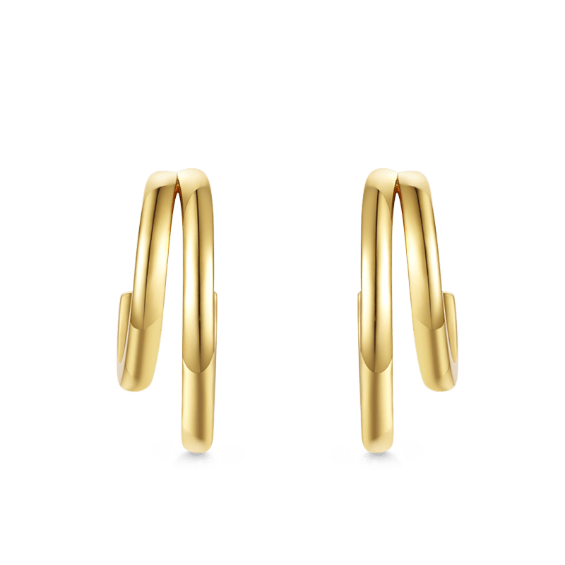 Mini Two Row Hoop Earrings image number 1