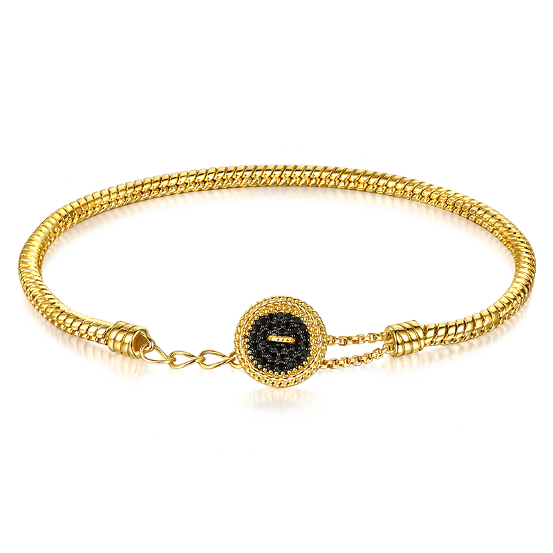 Black Button Basic Bracelet image number 0