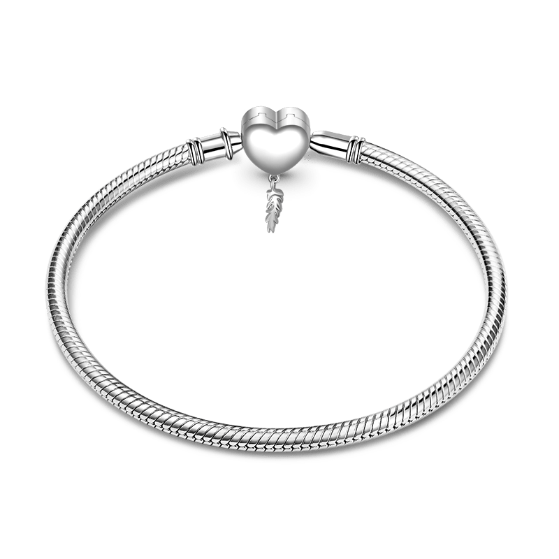 Heart Lock Feather Bracelet image number 1