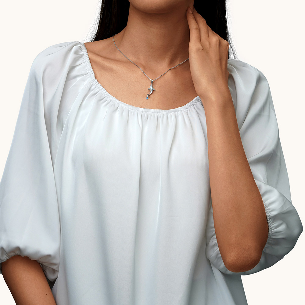 Sparkling Shark Pendant image number 5