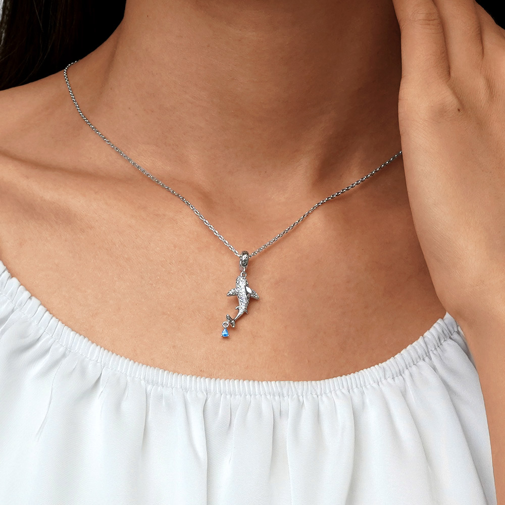 Sparkling Shark Pendant image number 6