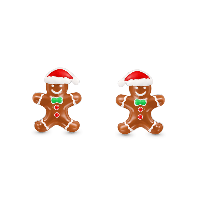 Gingerbread Man Stud Earrings image number 0