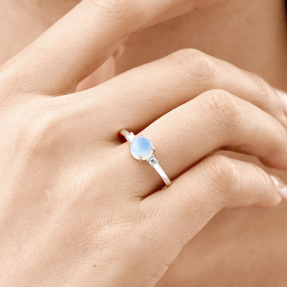 Moonstone Promise Ring image number 4