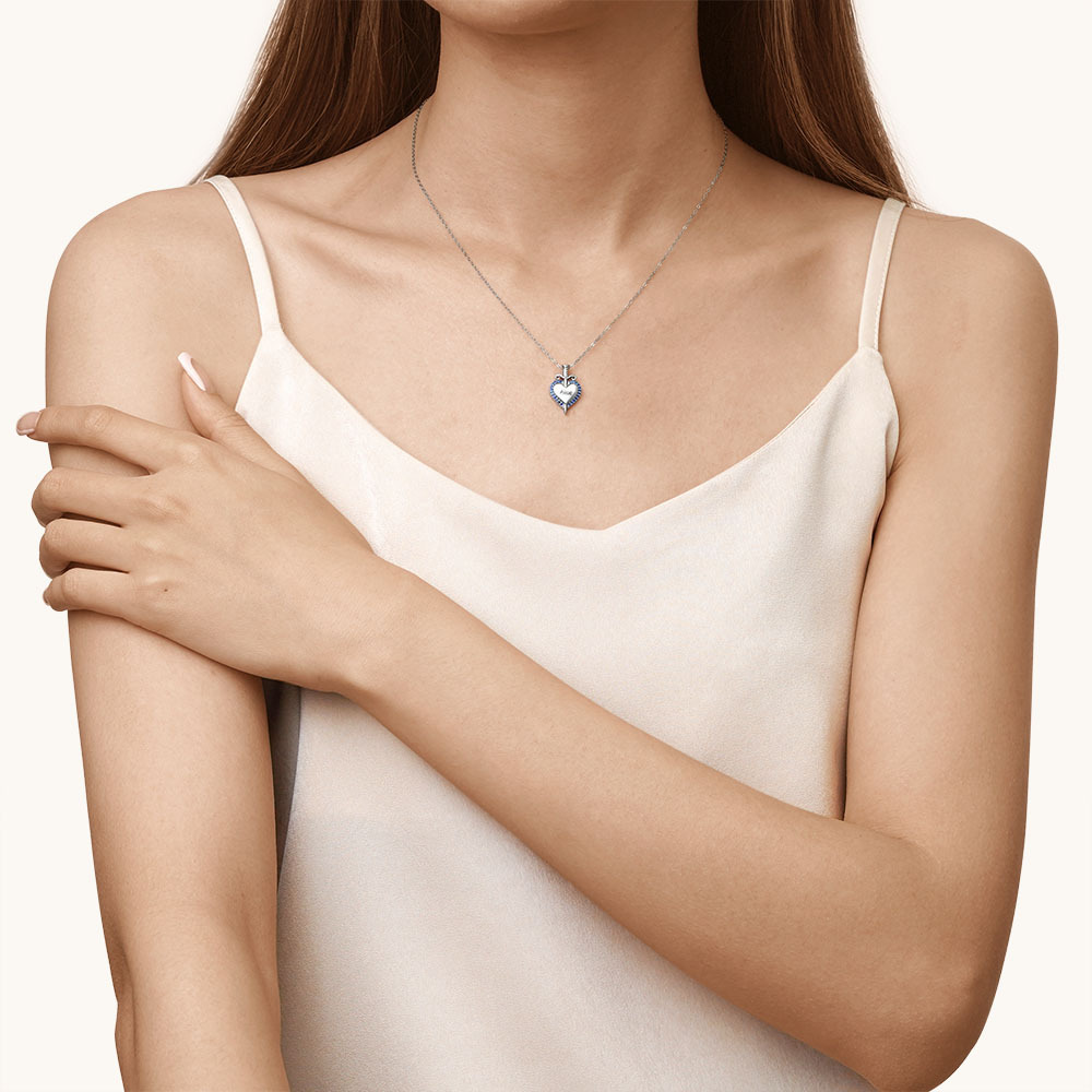 Screws Love Heart Necklace image number 1