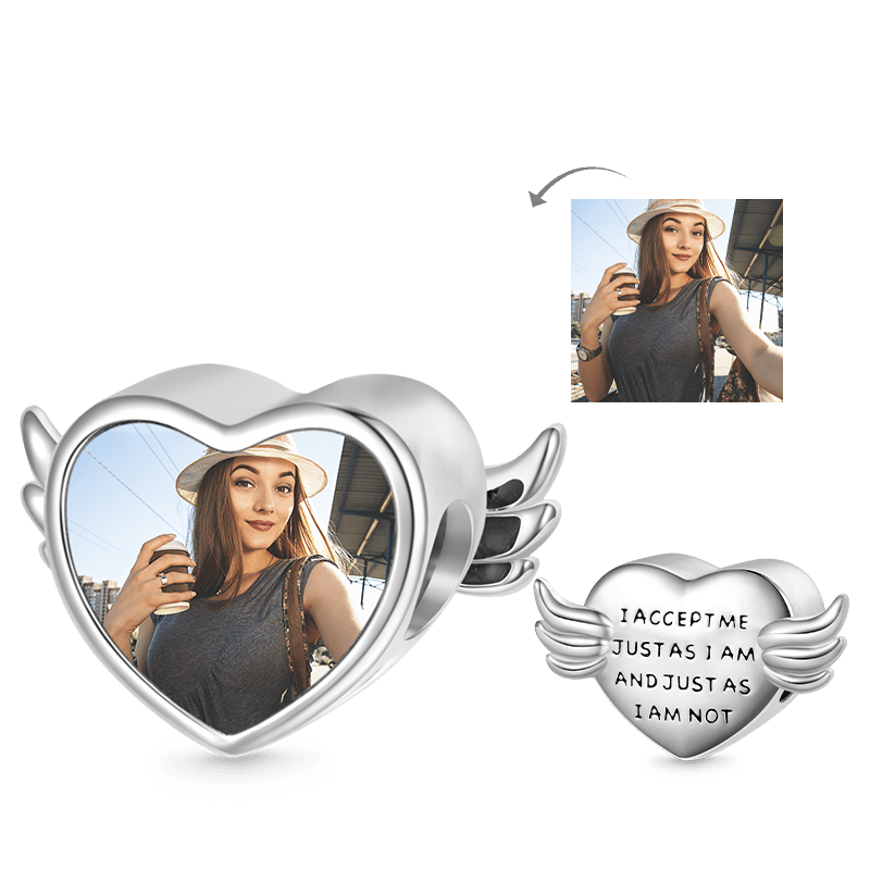 Angel Opened Wings Photo Charm image number 0