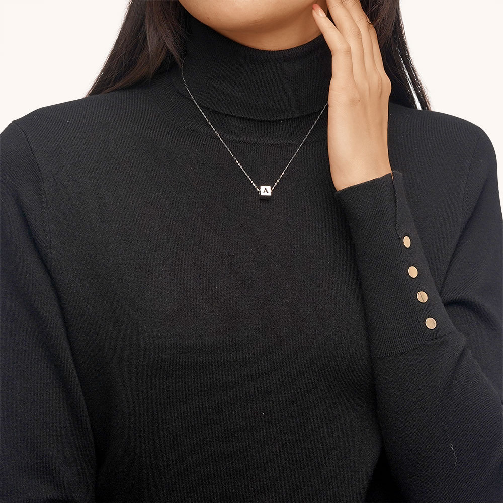 Engravable Cube Necklace image number 3