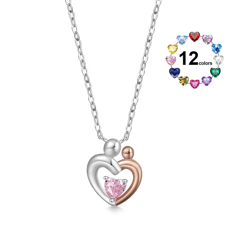 Hugging Birthstone Necklace image number 0