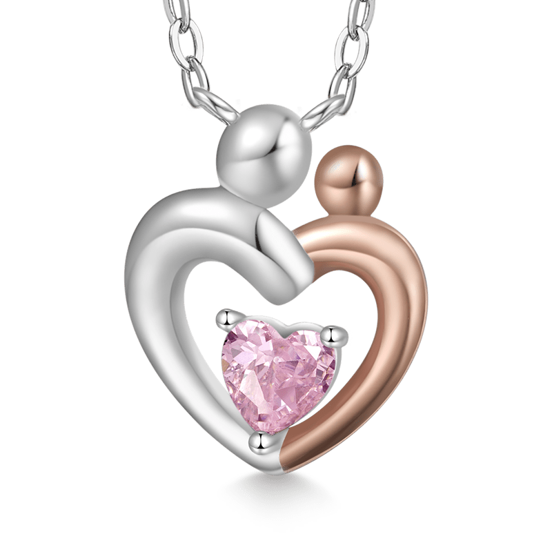 Hugging Birthstone Necklace image number 1