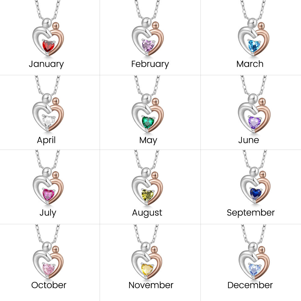 Hugging Birthstone Necklace image number 6