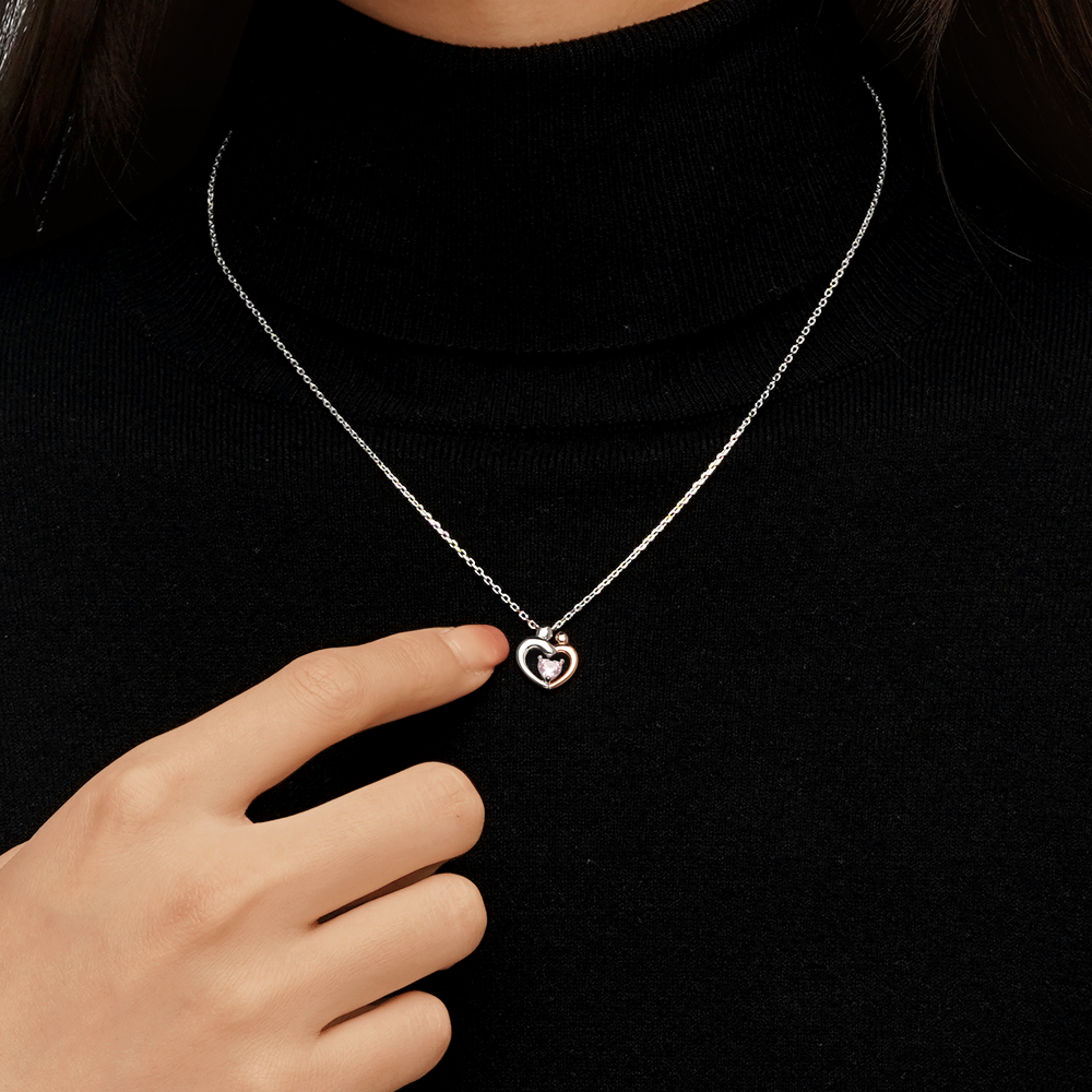 Hugging Birthstone Necklace image number 5