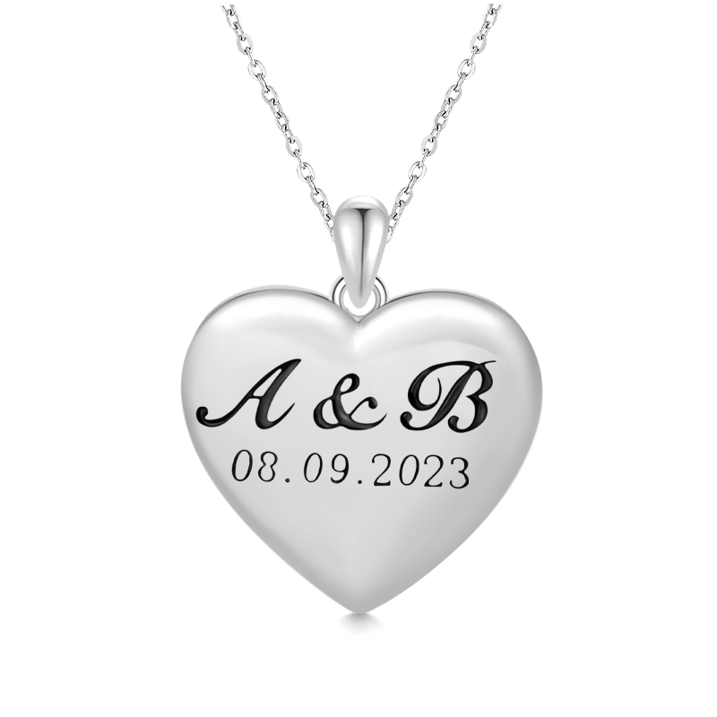 Engravable Heart Necklace image number 0