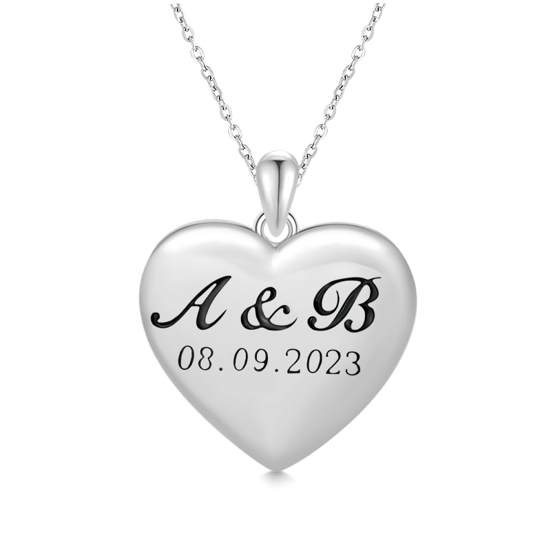 Engravable Heart Necklace image number 0