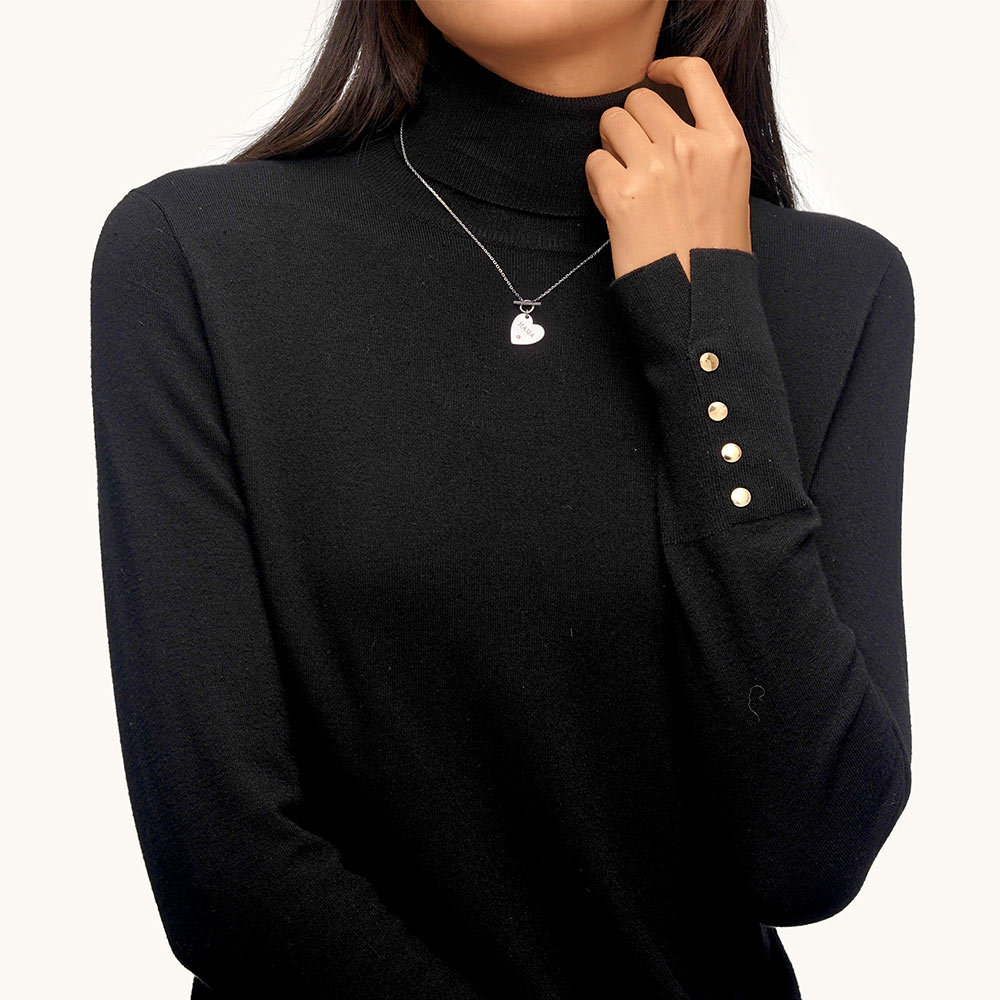 Birthstone Heart MAMA Necklace image number 3