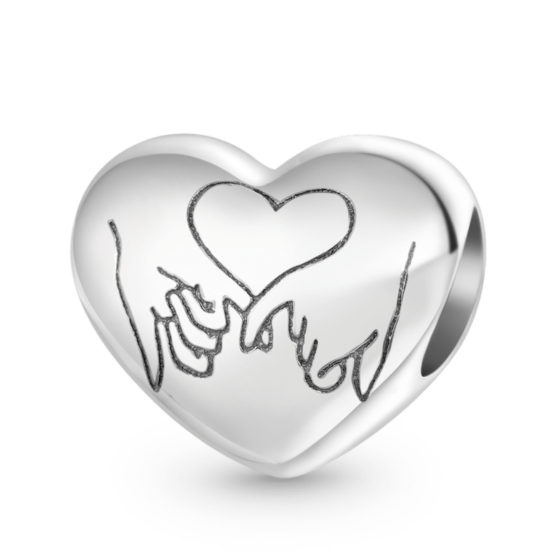 Friends Are Family We Choose Love Heart Charm image number 0