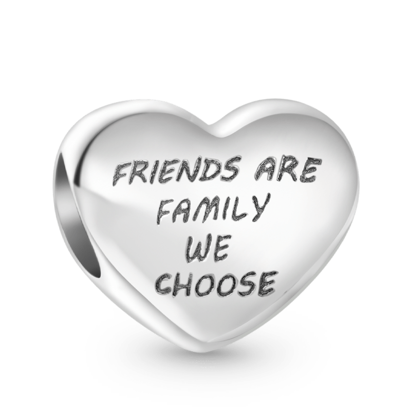 Friends Are Family We Choose Love Heart Charm image number 1