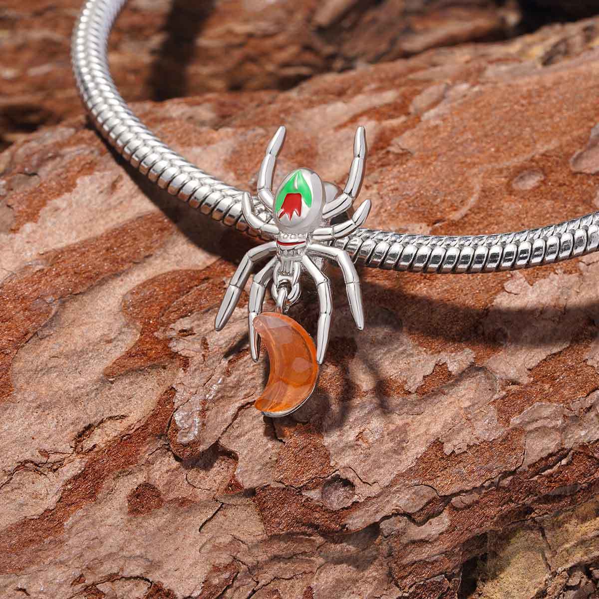 Spider Color-changing Moon Pendant image number 2