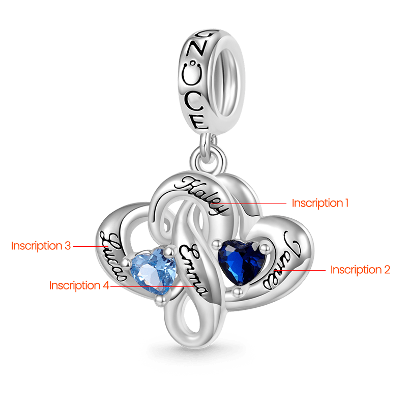 Family Heart Engravable Pendant image number 1