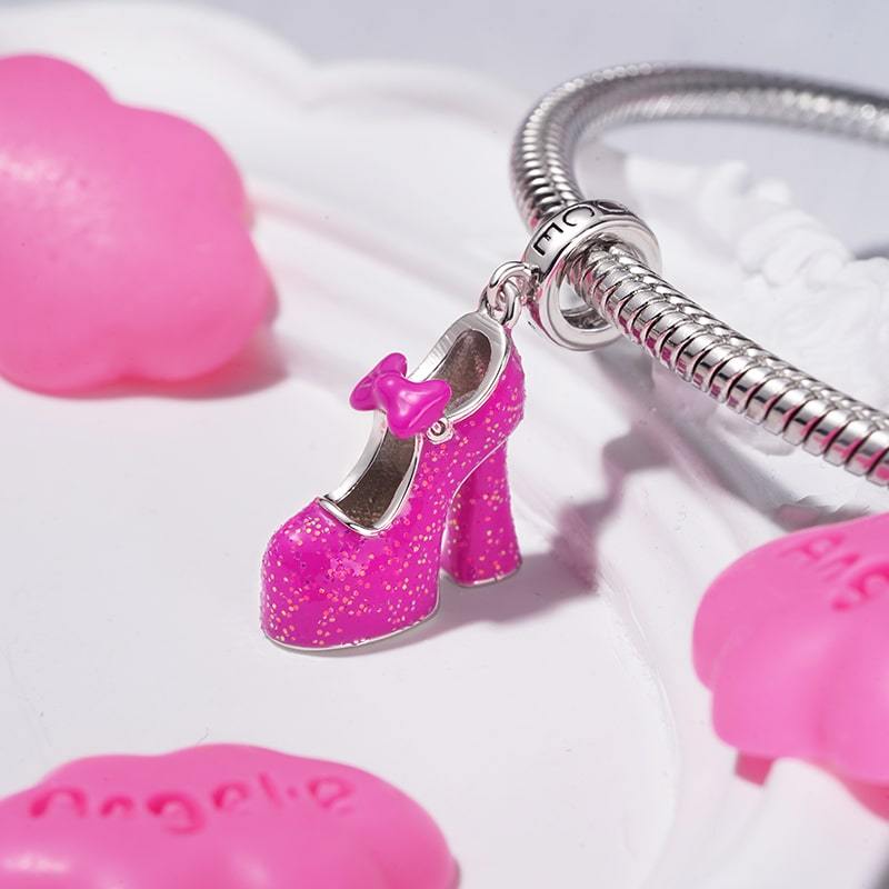 Pink High Heel Pendant image number 2