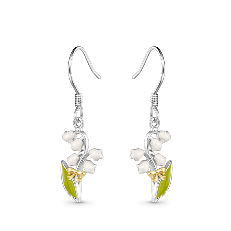 Lily of the Valley Flower Dangle Earrings image number 1