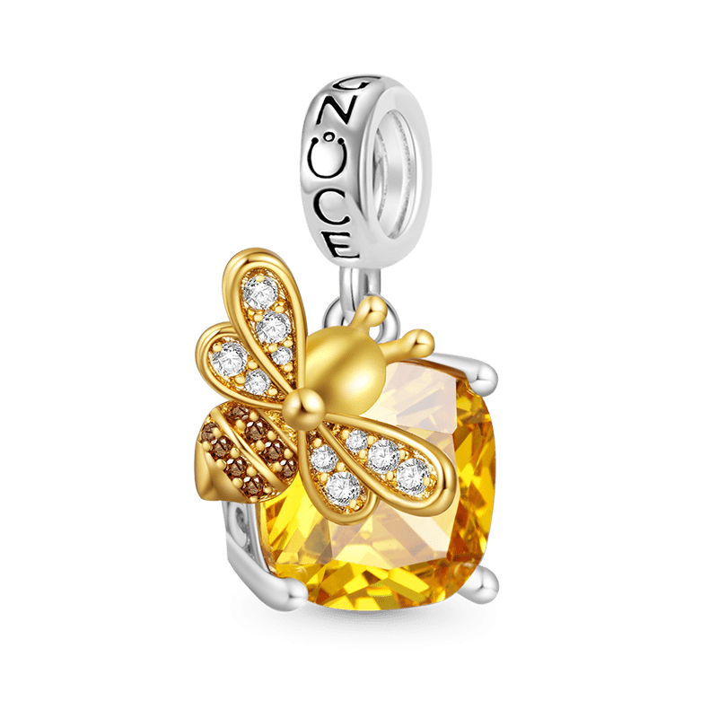 Honey Bee Square Pendant image number 0