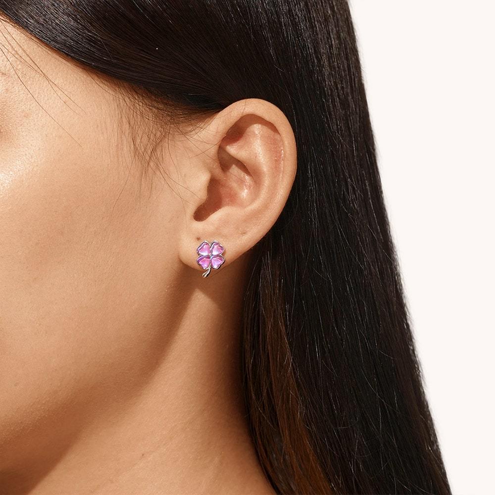 Lucky Clover Stud Earrings image number 3