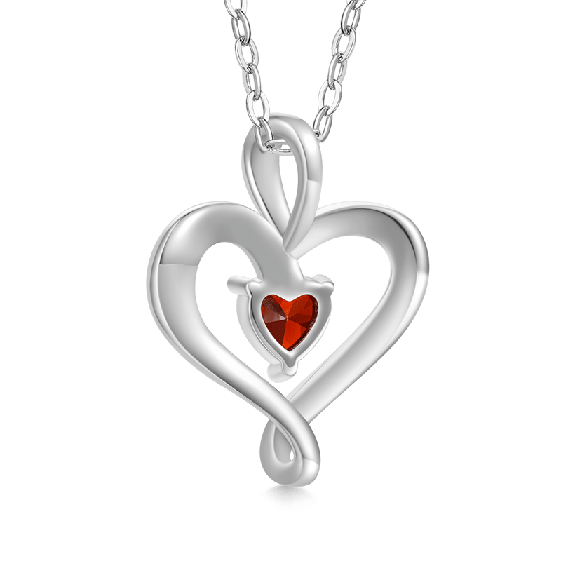 Birthstone Heart Necklace image number 2