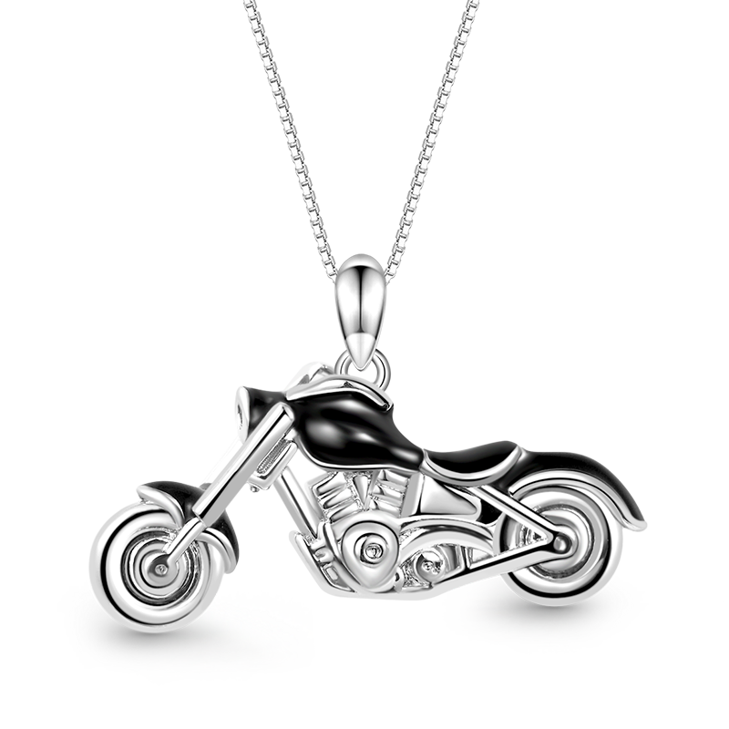 Black Motorcycle Necklace image number 0