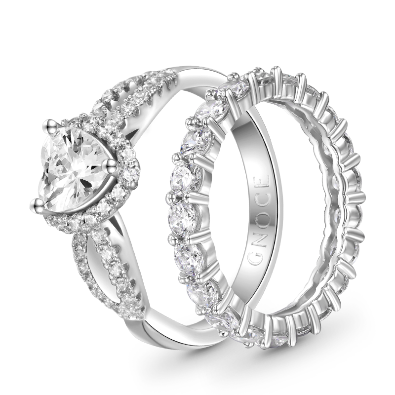 Heart Cut Ring Set image number 1