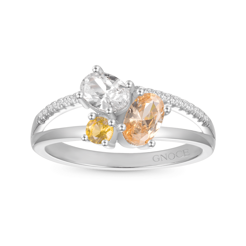 Round Brilliant Stacked Ring Set image number 2