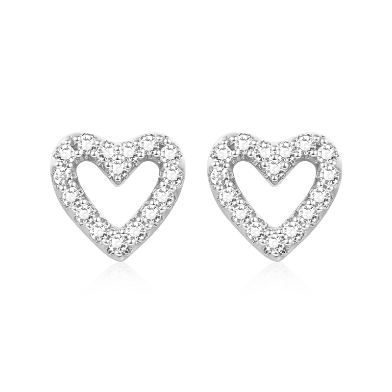 Heart Stud Earrings image number 2