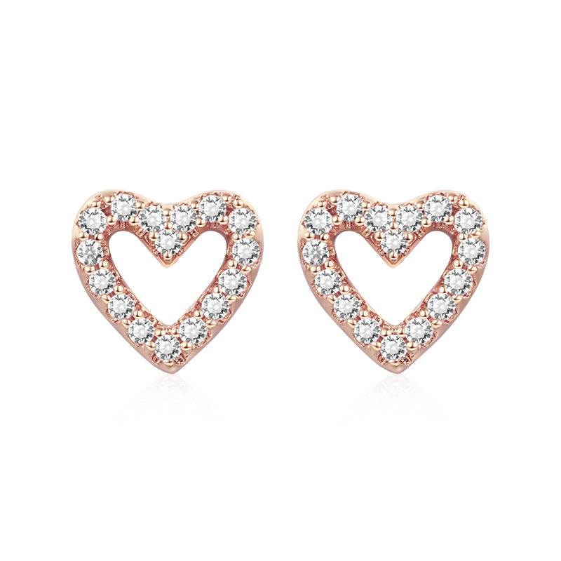 Heart Stud Earrings image number 1