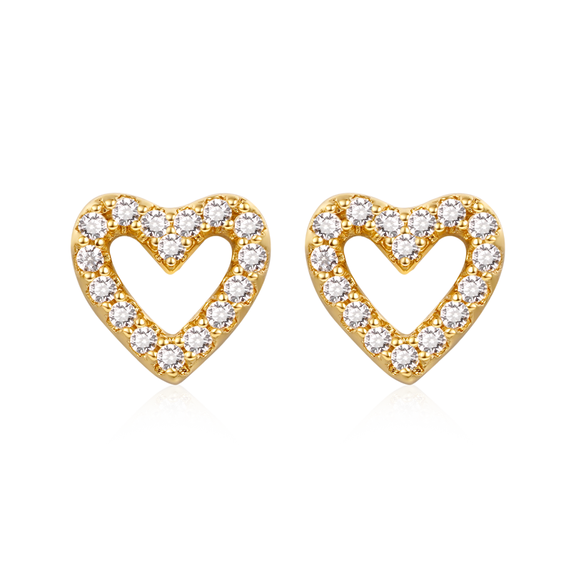 Heart Stud Earrings image number 0