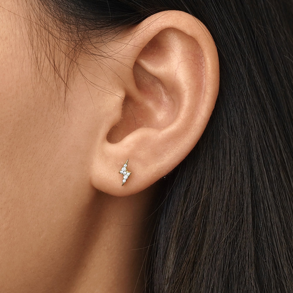 Lightning Stud Earrings image number 6