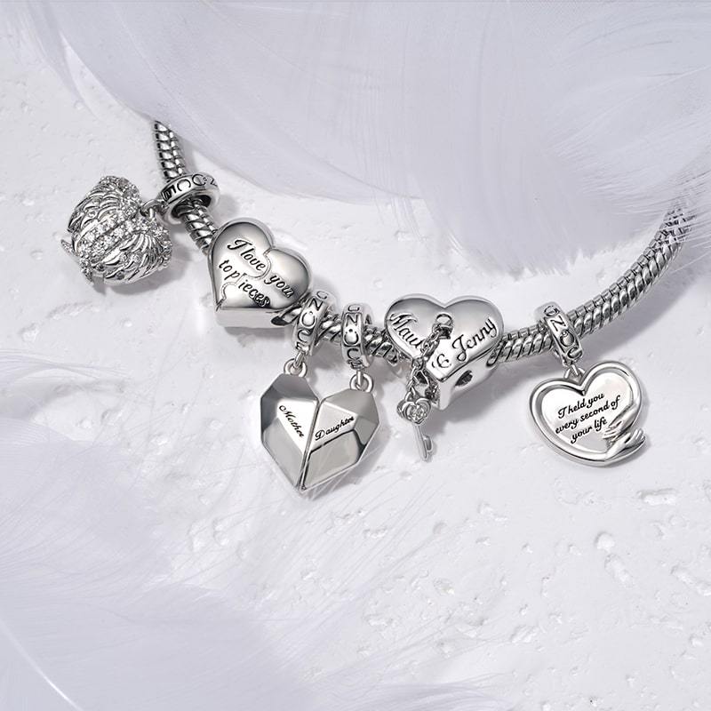 Magnet Heart Engravable Pendant image number 4