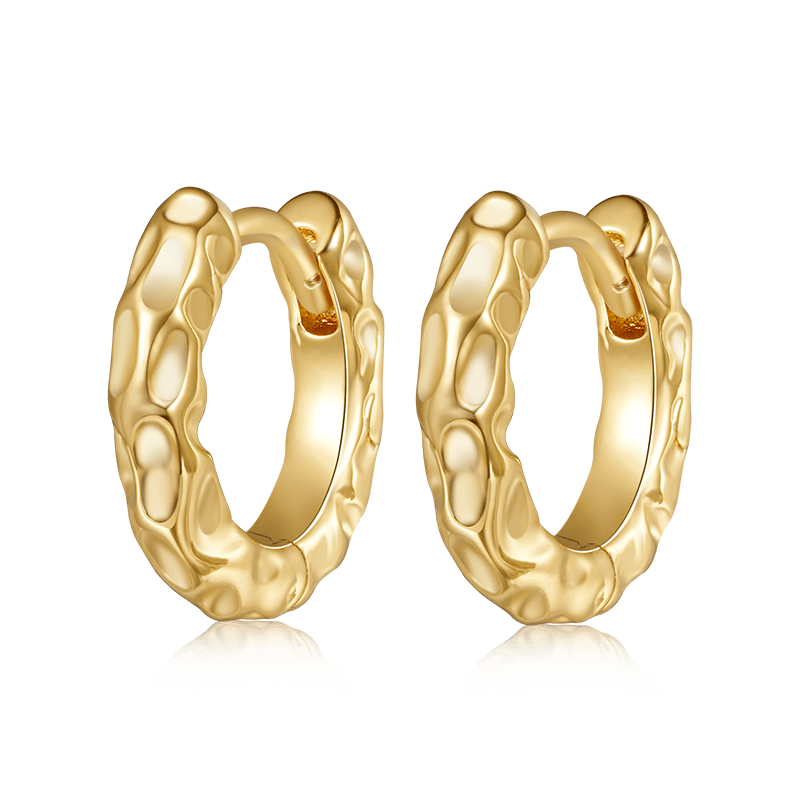 Texture Hoop Earrings image number 0