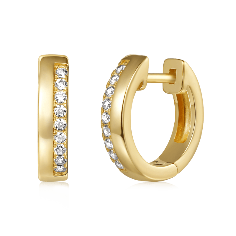 Diamond Hug Hoop Earrings image number 1