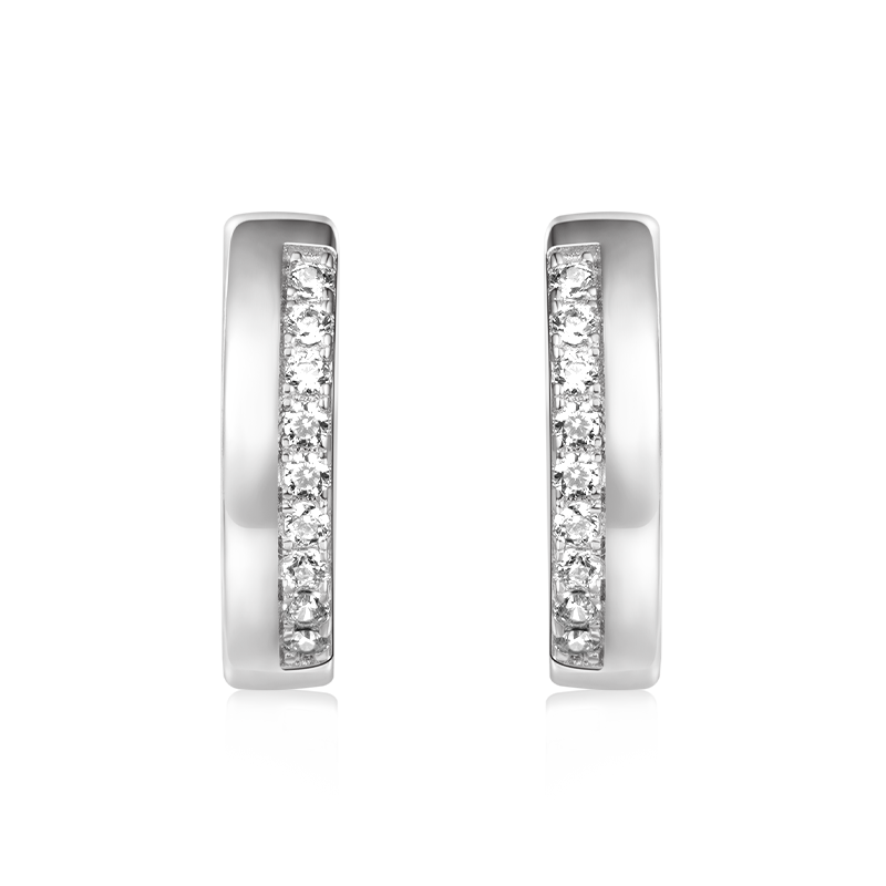 Diamond Hug Hoop Earrings image number 3