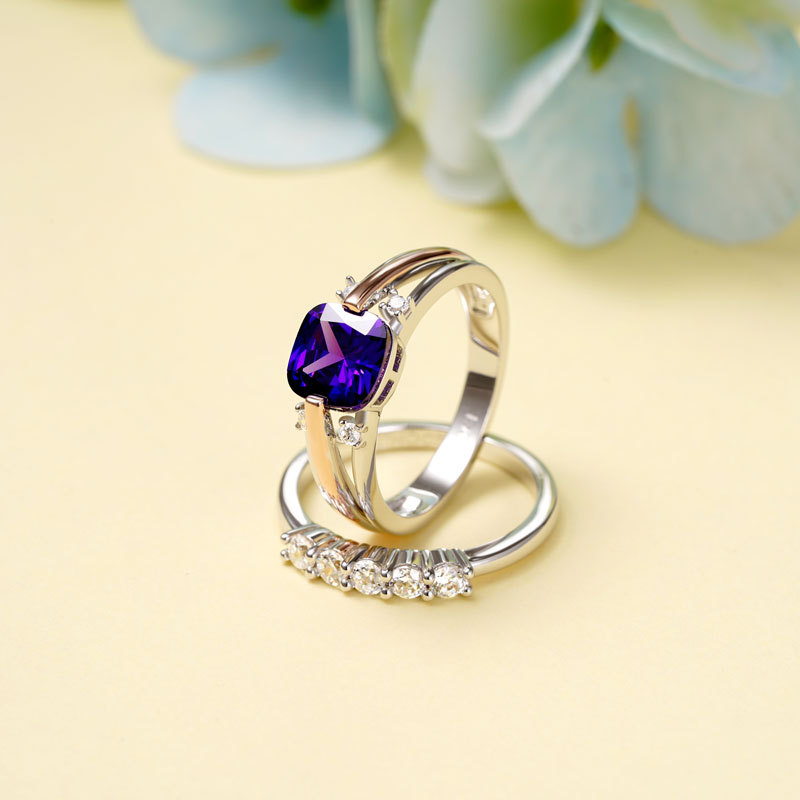 Purple Cut Stackable Ring image number 2