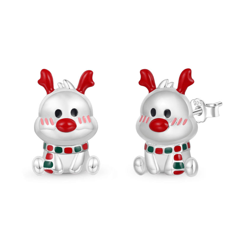 Christmas Elk Stud Earrings image number 0