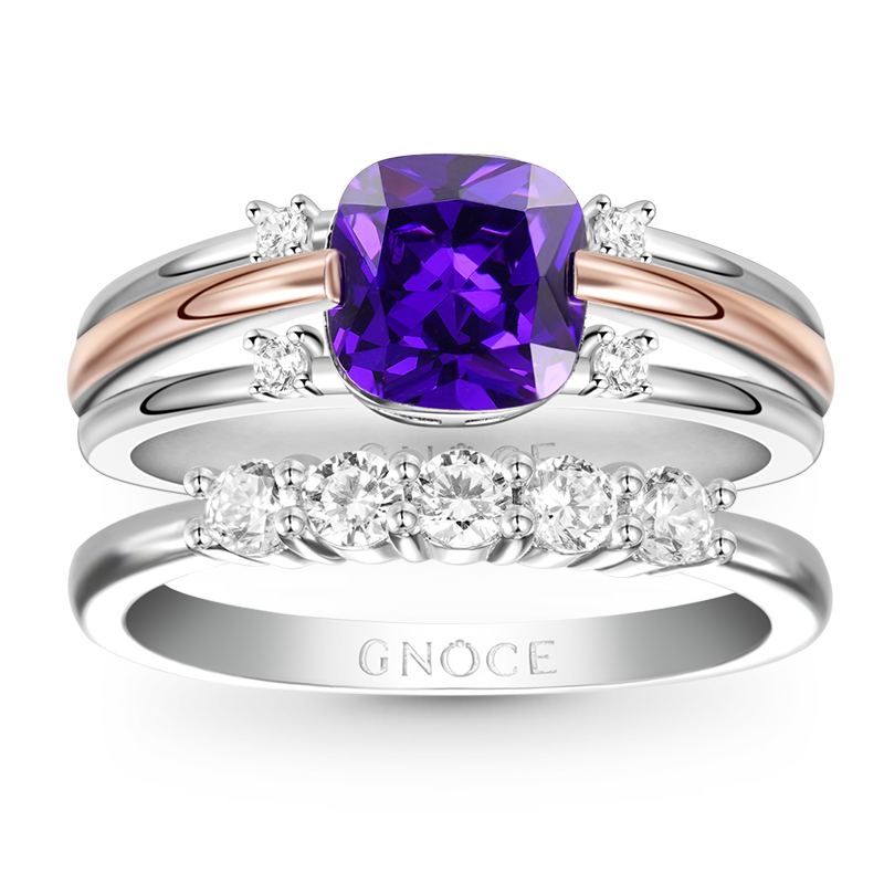 Purple Cut Stackable Ring image number 0