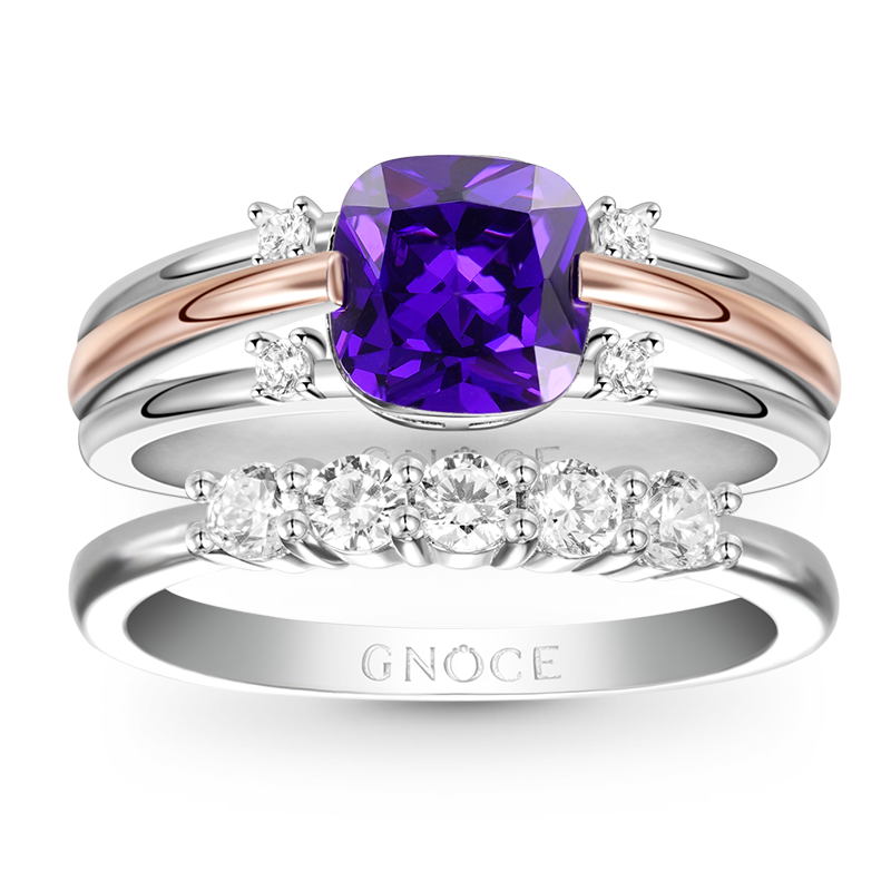 Purple Cut Stackable Ring image number 0