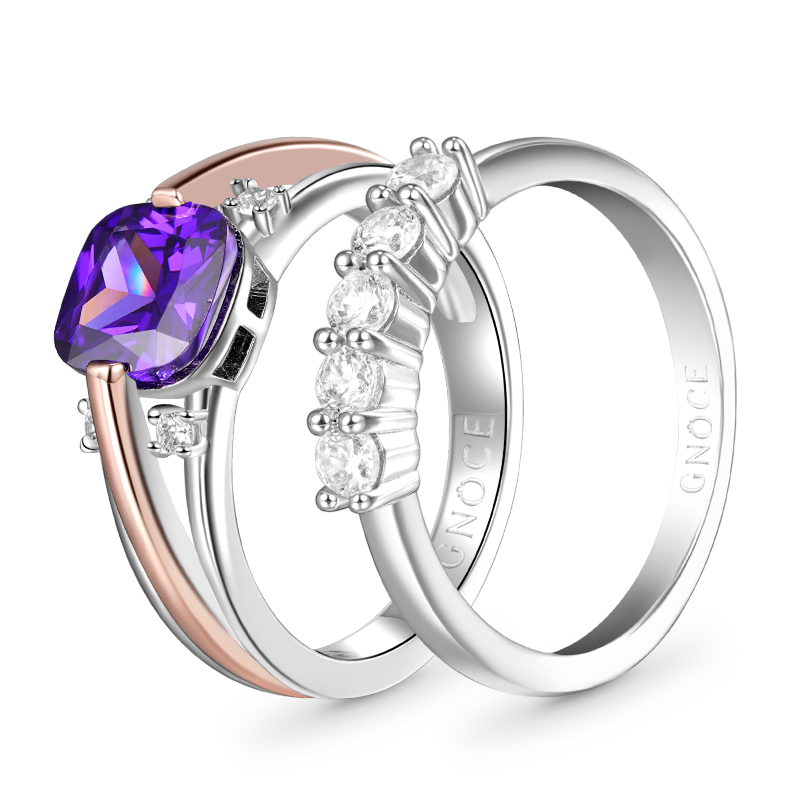 Purple Cut Stackable Ring image number 1