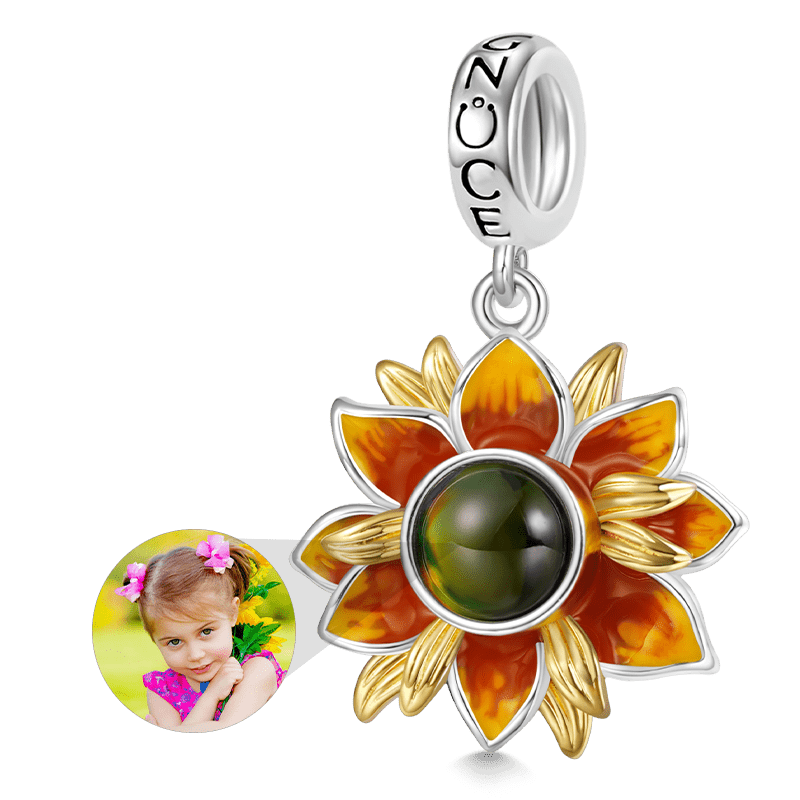 Projection Sunflower Photo Pendant image number 0