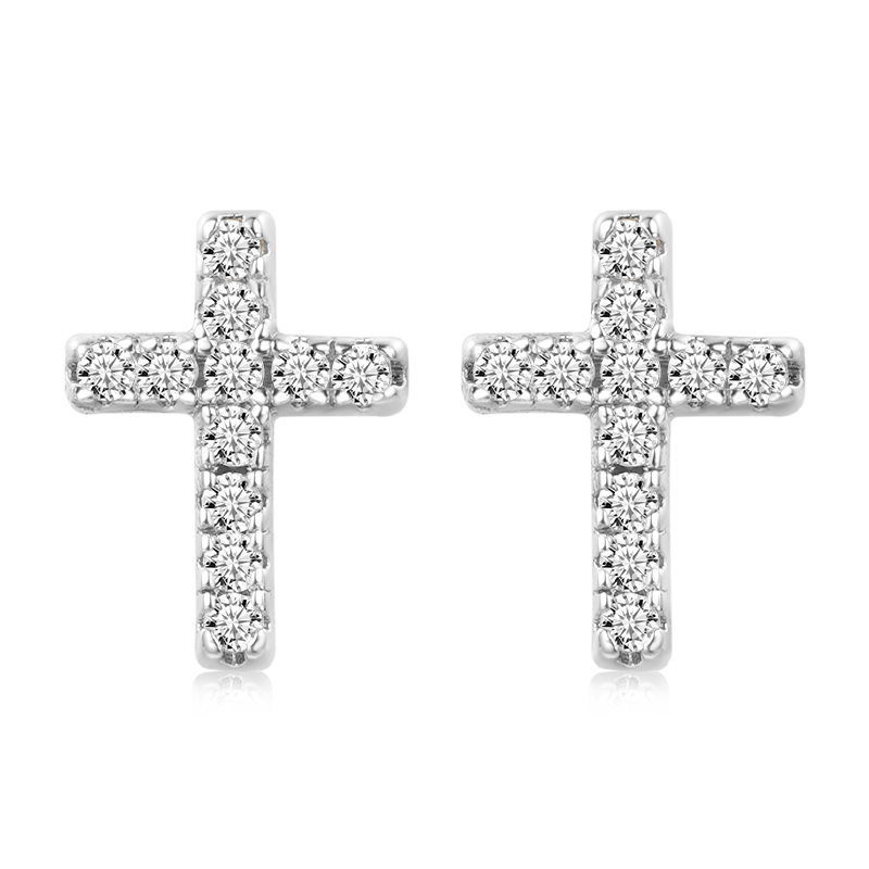 Cross Stud Earrings image number 0