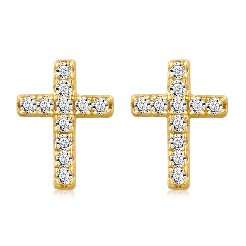 Cross Stud Earrings image number 0