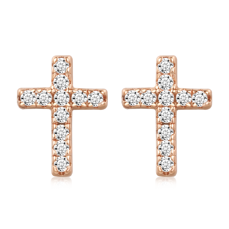 Cross Stud Earrings image number 1