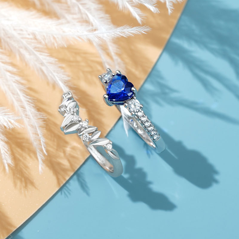 Heart Cut Stackable Ring image number 1