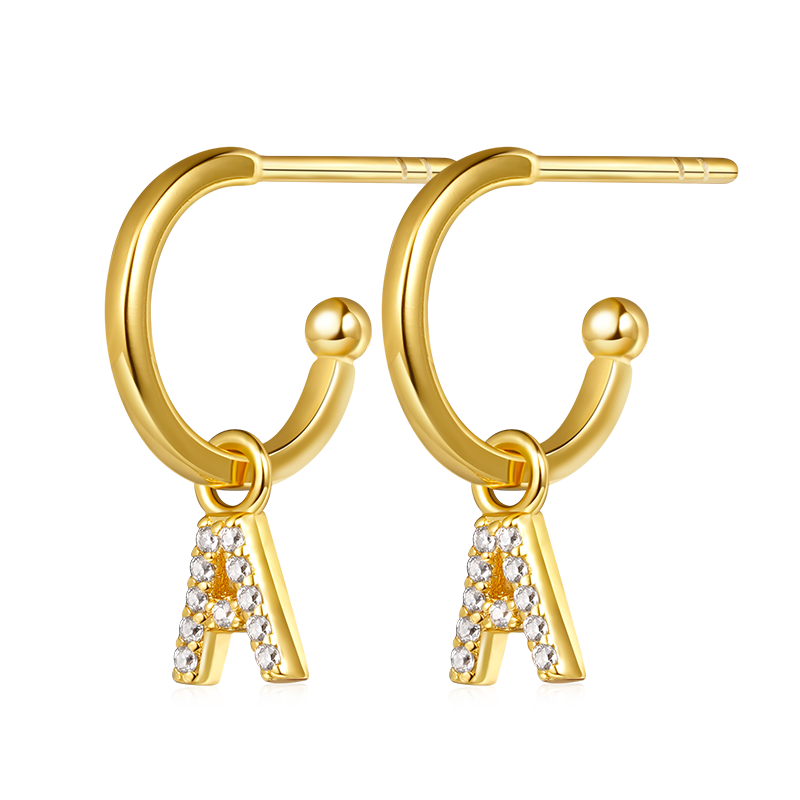 Letter Drop Earrings image number 0