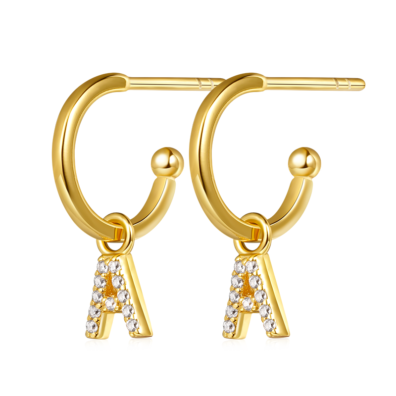 Letter Drop Earrings image number 0