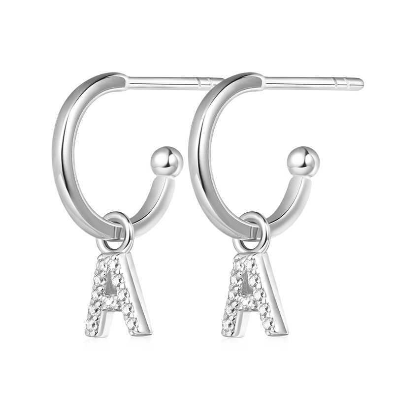 Letter Drop Earrings image number 2